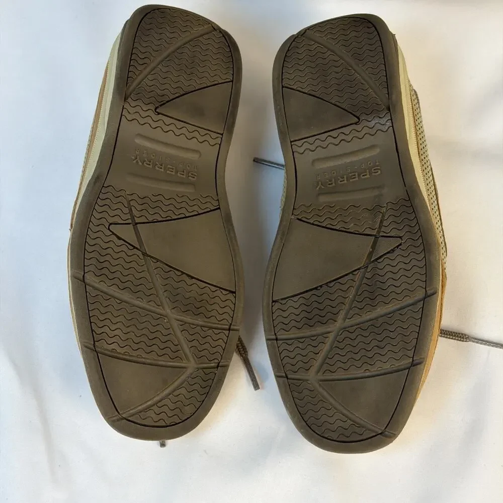 Preppy Sperry Top-Sider Lanyard Boys Leather Boat Shoes Size 2M - With Box